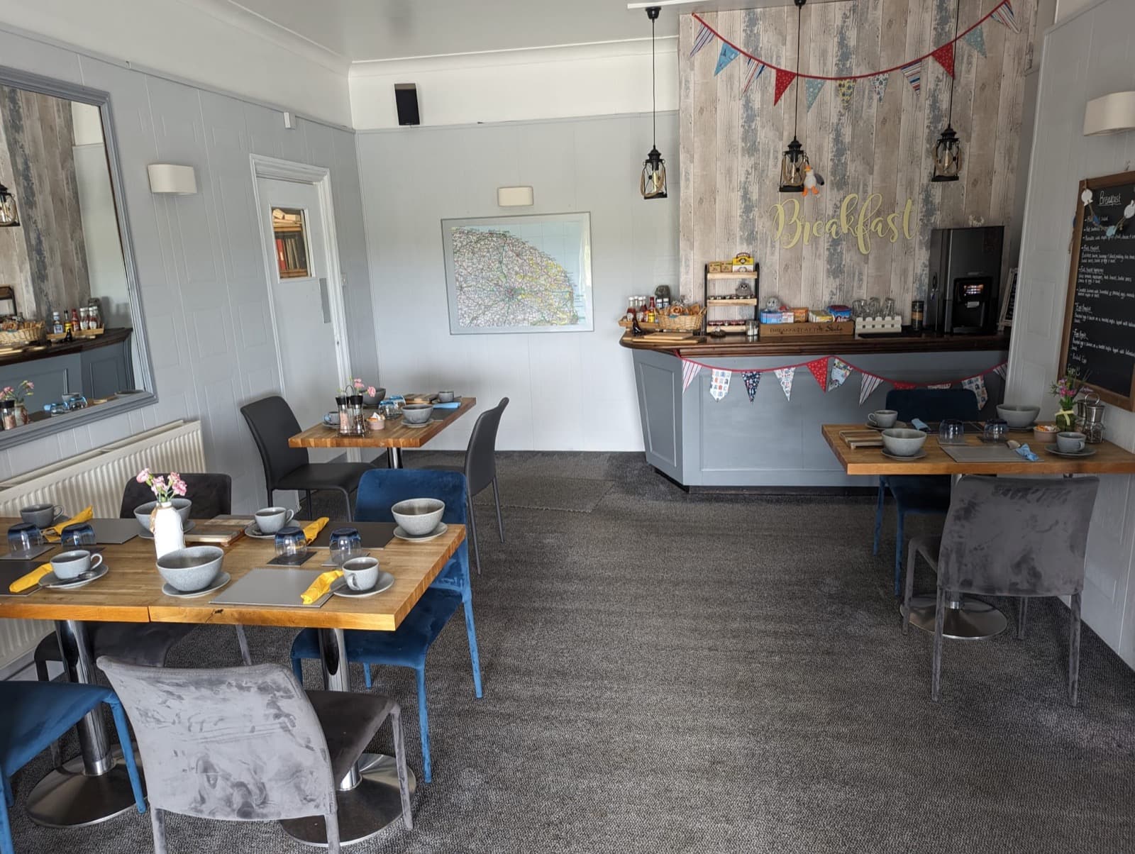 A wide view of the breakfast room at Seals Bacton