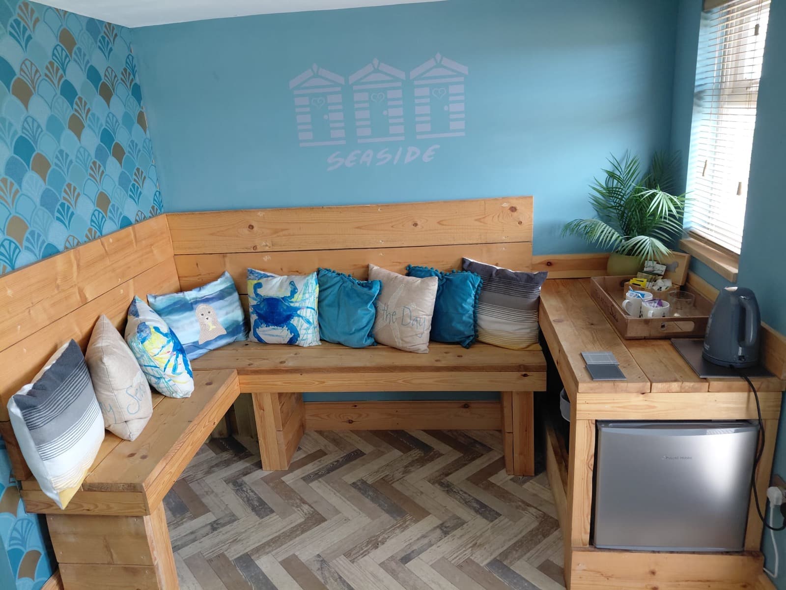 The private seating area for the ground-floor twin room at Seals Bacton