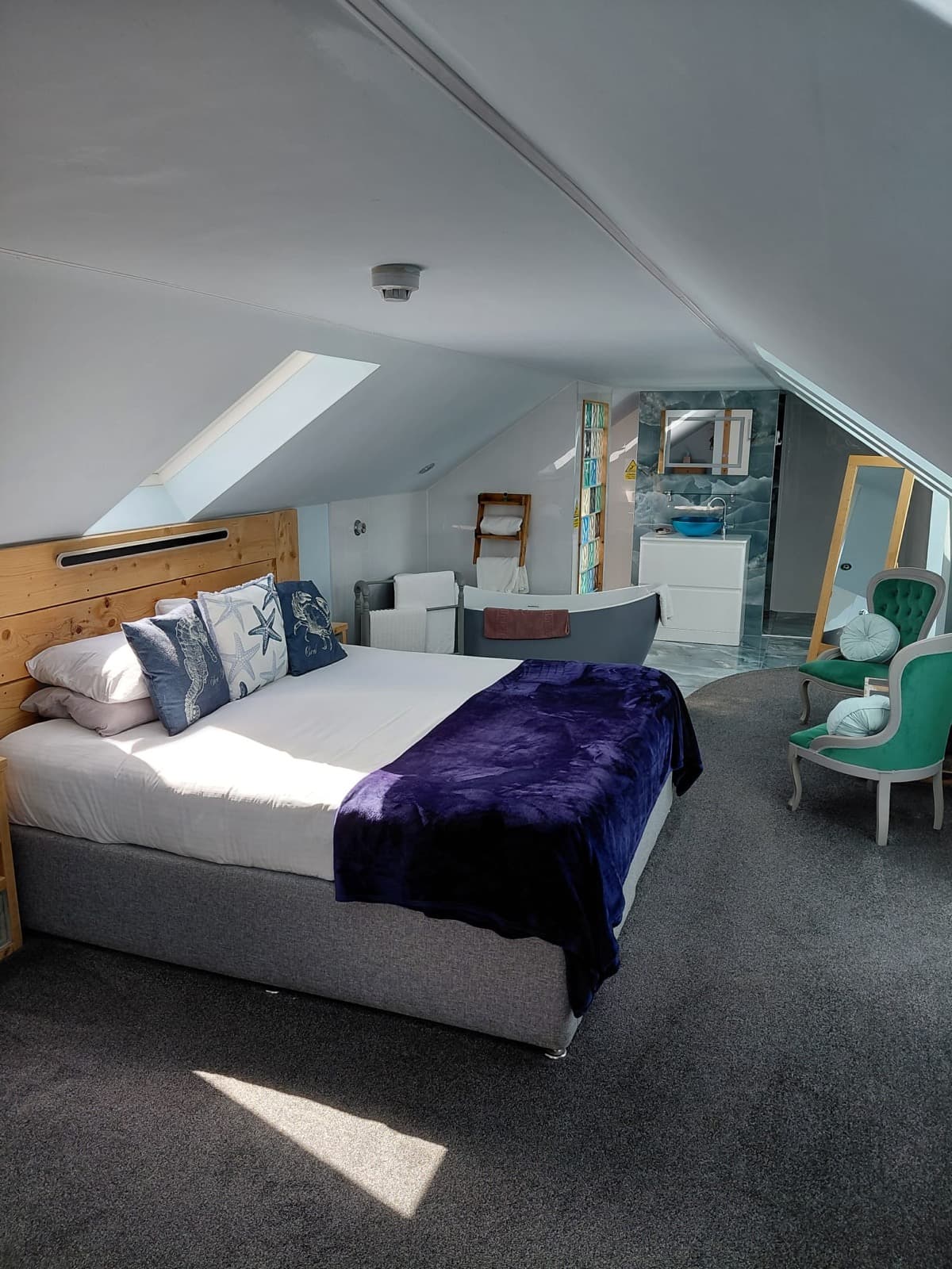 A bright loft-style room at Seals Bacton